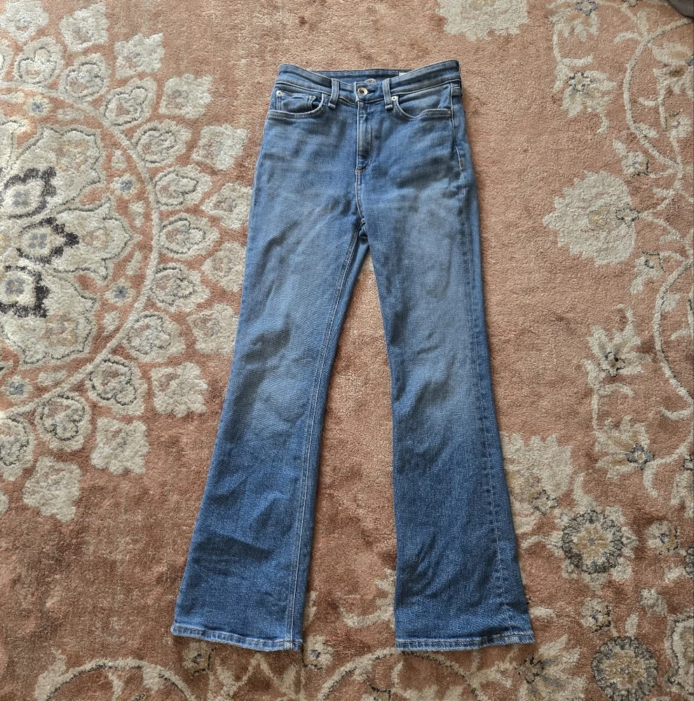 Rag And Bone Nina High-Rise Ankel Flare Jeans.